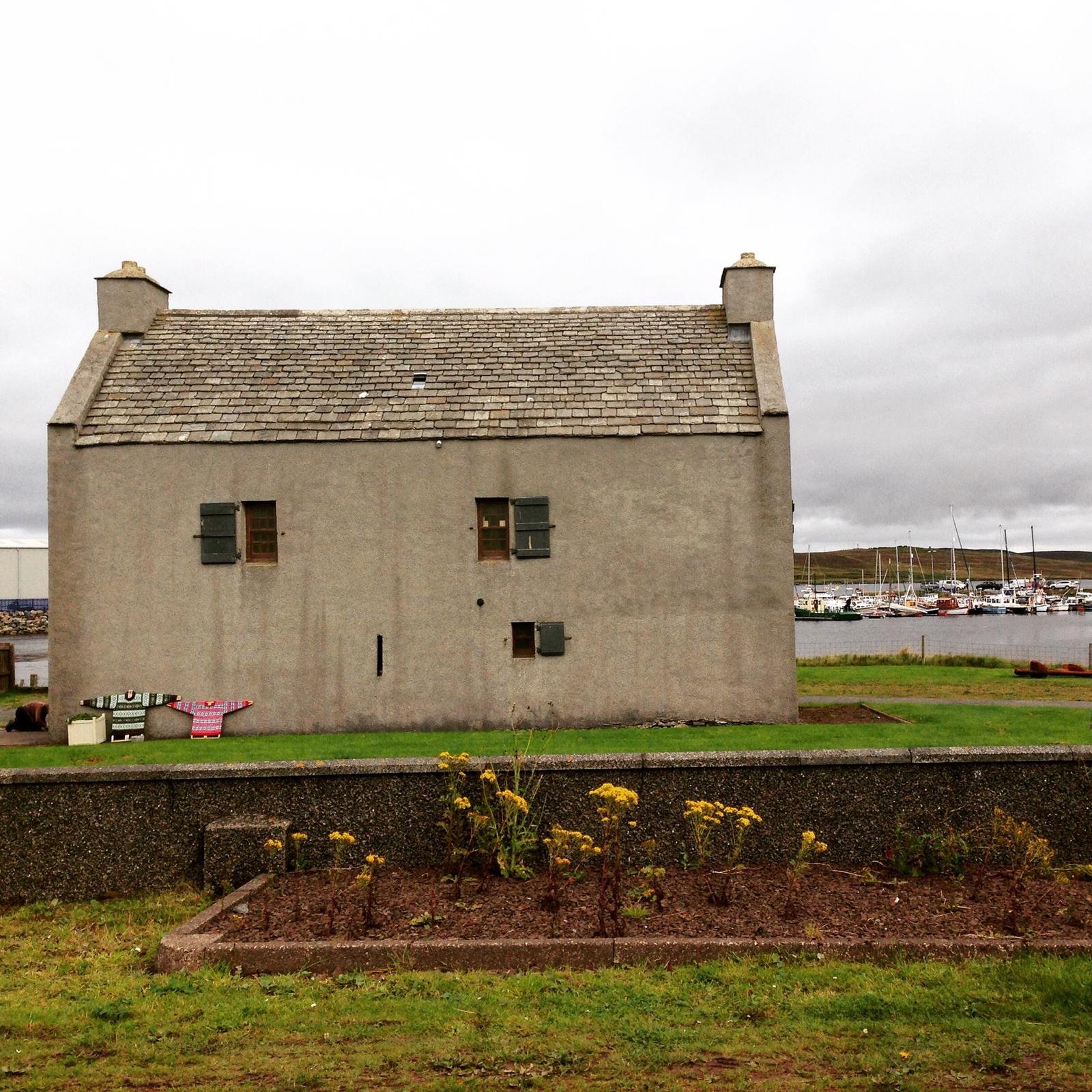 Very simple Shetlandic dwelling in remote area 